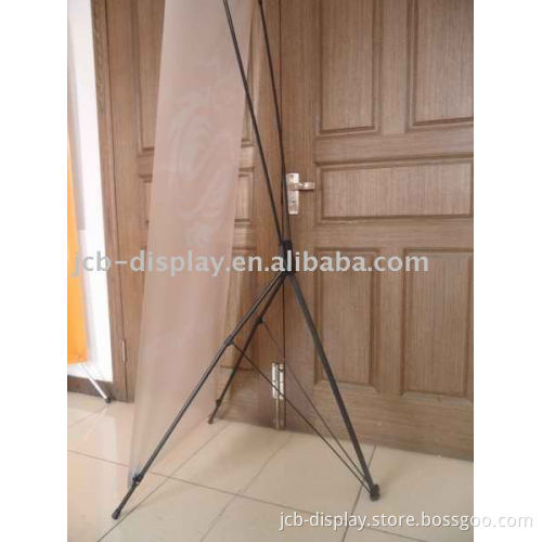 iron feet black X rack X banner stand